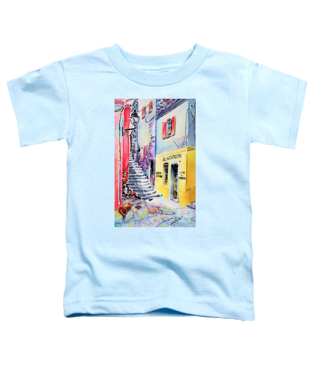 France Toddler T-Shirt featuring the painting One spring day by Hisayo OHTA