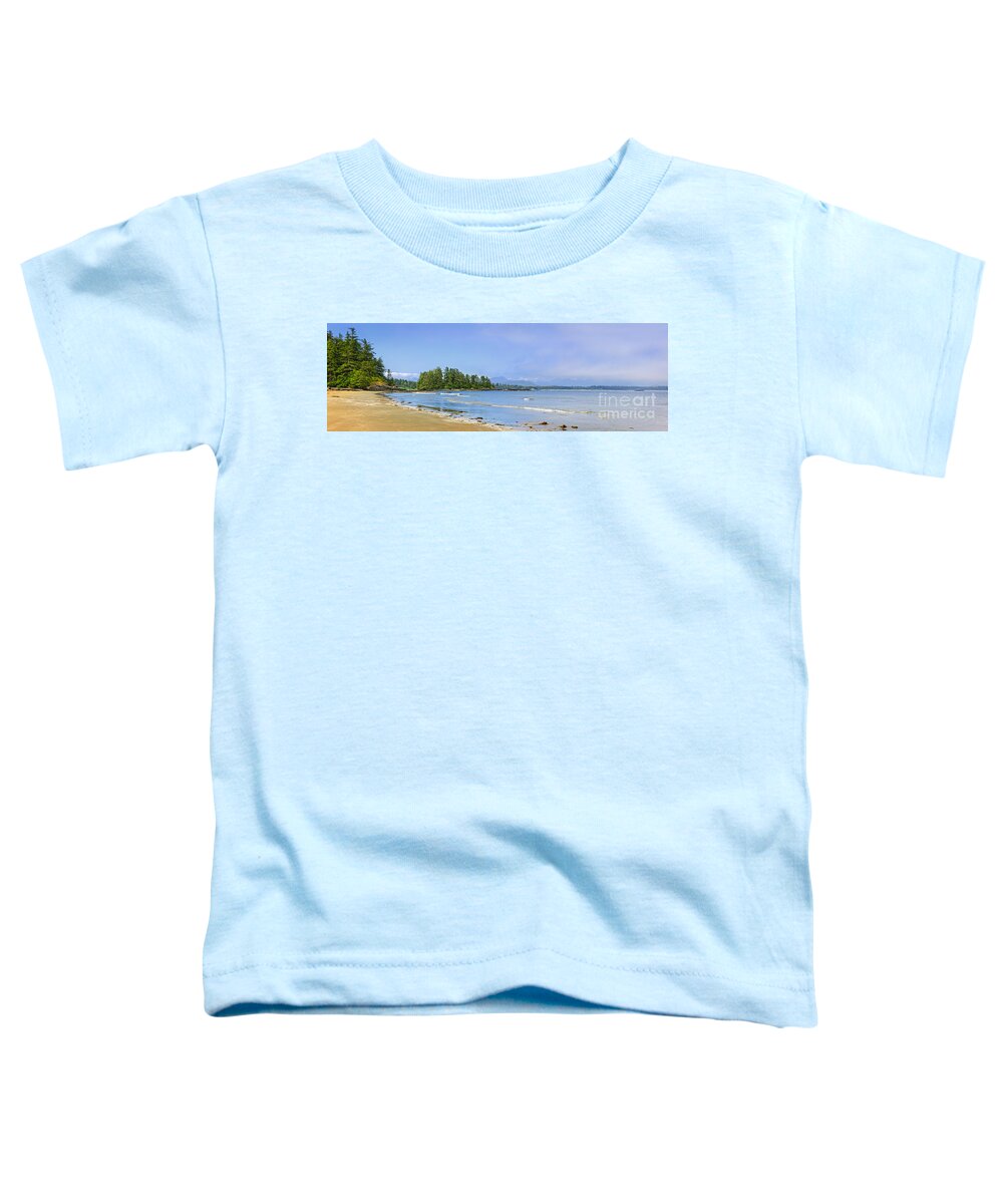 Pacific Toddler T-Shirt featuring the photograph Panorama of Pacific coast on Vancouver Island by Elena Elisseeva