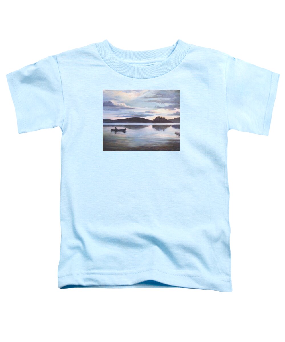 Nature Toddler T-Shirt featuring the painting Payette Lake Idaho by Donna Tucker