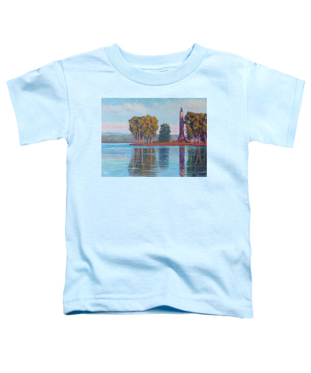 Perry Toddler T-Shirt featuring the painting Perry Monument by Michael Camp