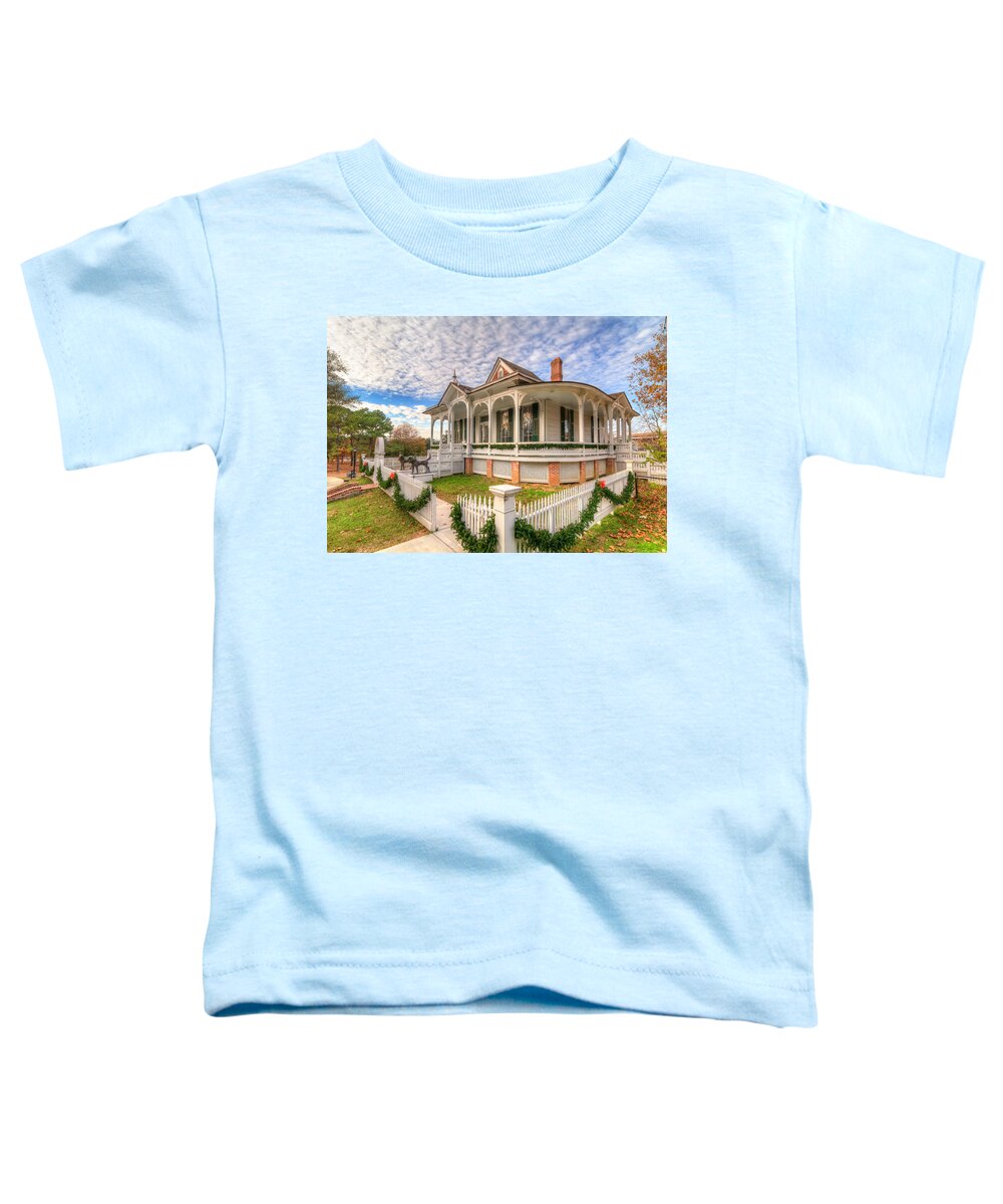 Sam Houston Park Toddler T-Shirt featuring the photograph Pillot House #2 by Tim Stanley