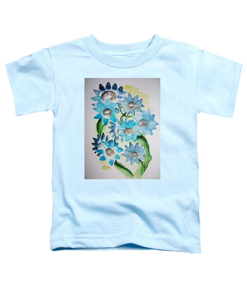 Flower Toddler T-Shirt featuring the painting Pointy Petals by Elaine Duras