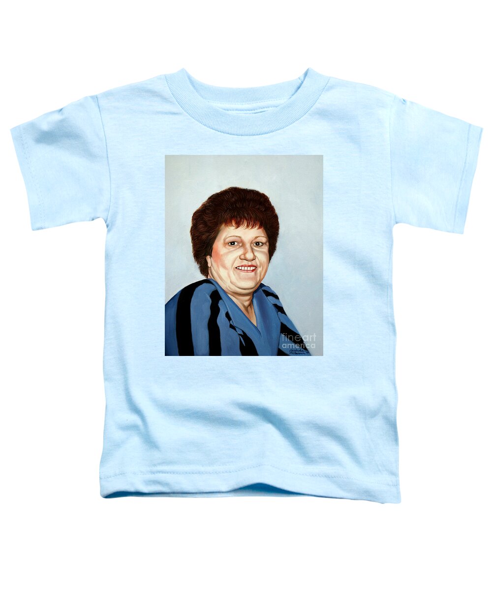 Portrait Toddler T-Shirt featuring the painting Portrait of Essie Simon by Christopher Shellhammer