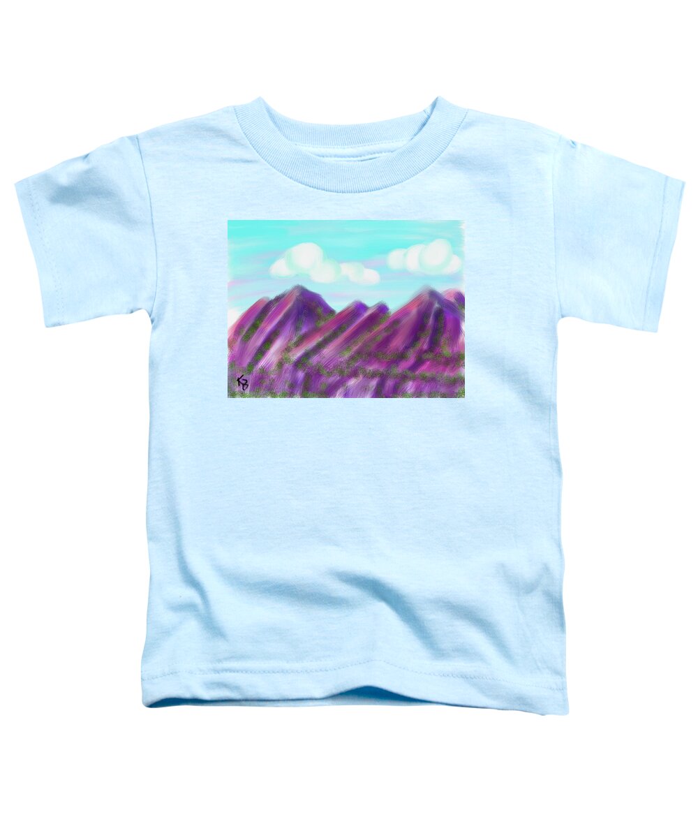 Digital Art Toddler T-Shirt featuring the digital art Purple Mountains Majesty by Karen Buford