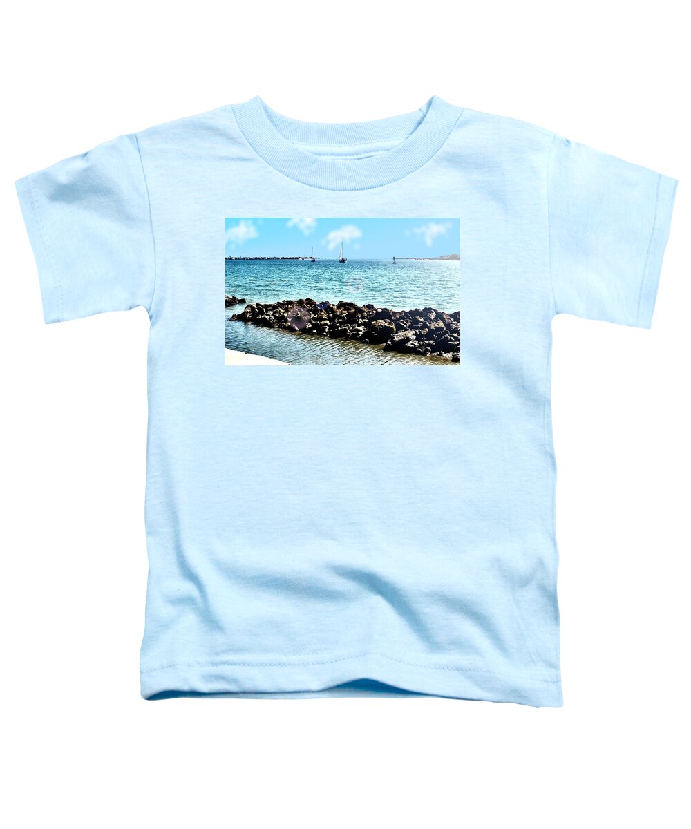 Ocean Toddler T-Shirt featuring the photograph Rock Jetty by Joseph Desiderio