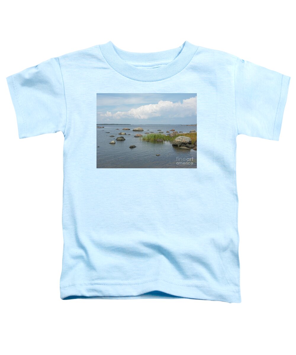Rocks On The Sea Toddler T-Shirt featuring the photograph Rocks on the Baltic Sea by Ilkka Porkka