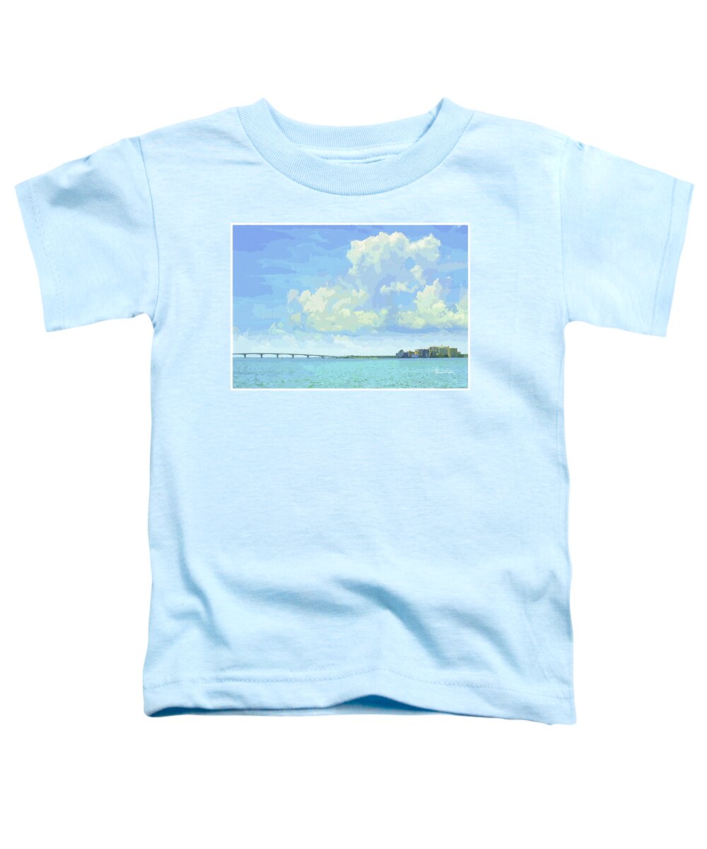 susan Molnar Toddler T-Shirt featuring the photograph Sarasota Skyline From Sarasota Bay by Susan Molnar