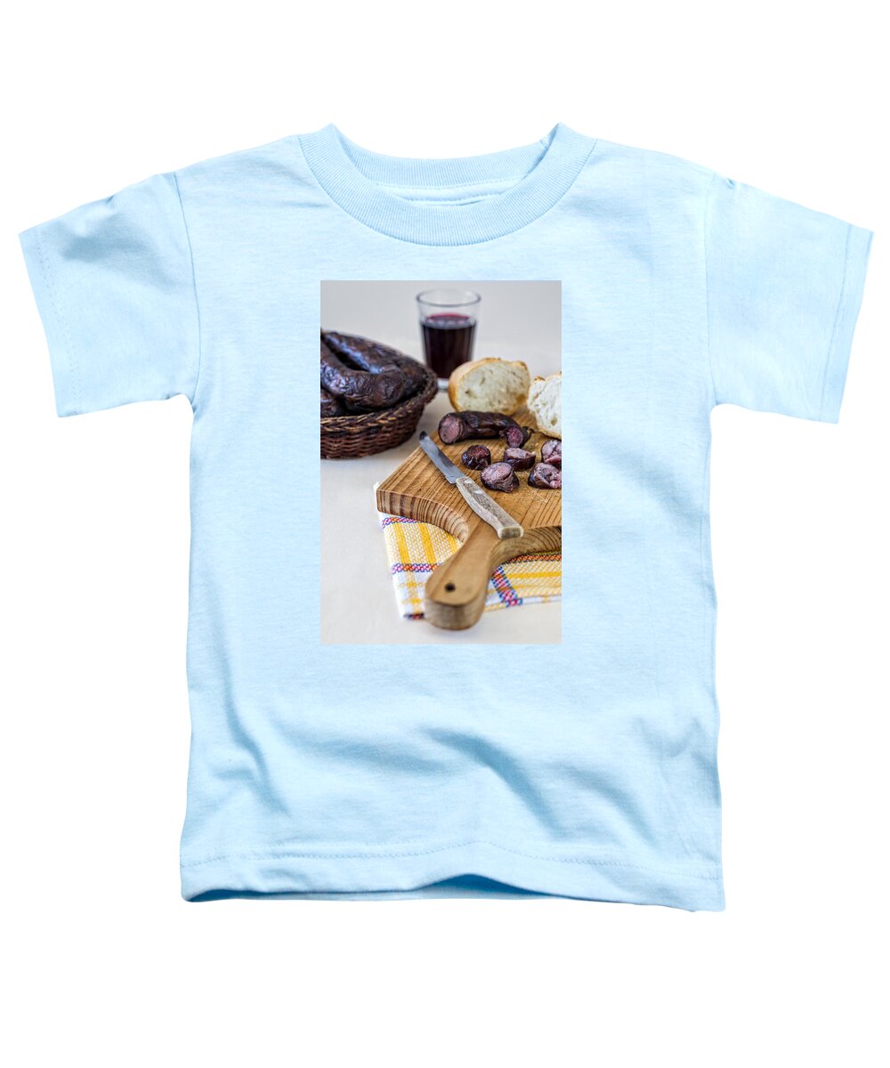 Sausage Toddler T-Shirt featuring the photograph Sausage meat by Paulo Goncalves