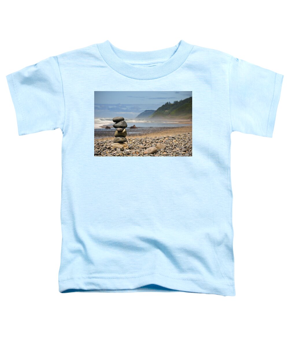 Oregon Coast Toddler T-Shirt featuring the photograph Serenity by Lisa Chorny