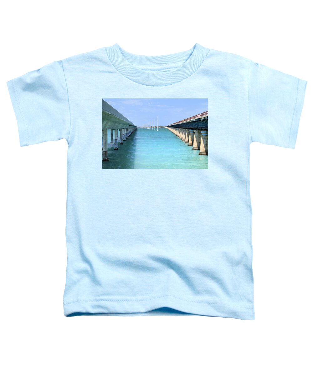  �7 Mile Bridge� Atlantic Toddler T-Shirt featuring the photograph Seven Mile Bridge-3 by Rudy Umans