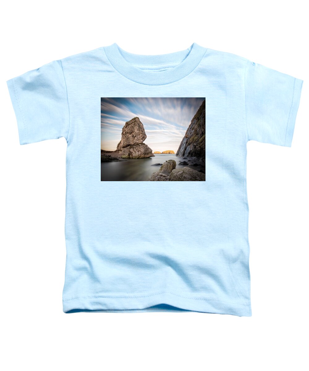 Sheep Island Toddler T-Shirt featuring the photograph Sheep Island - Ballintoy by Nigel R Bell