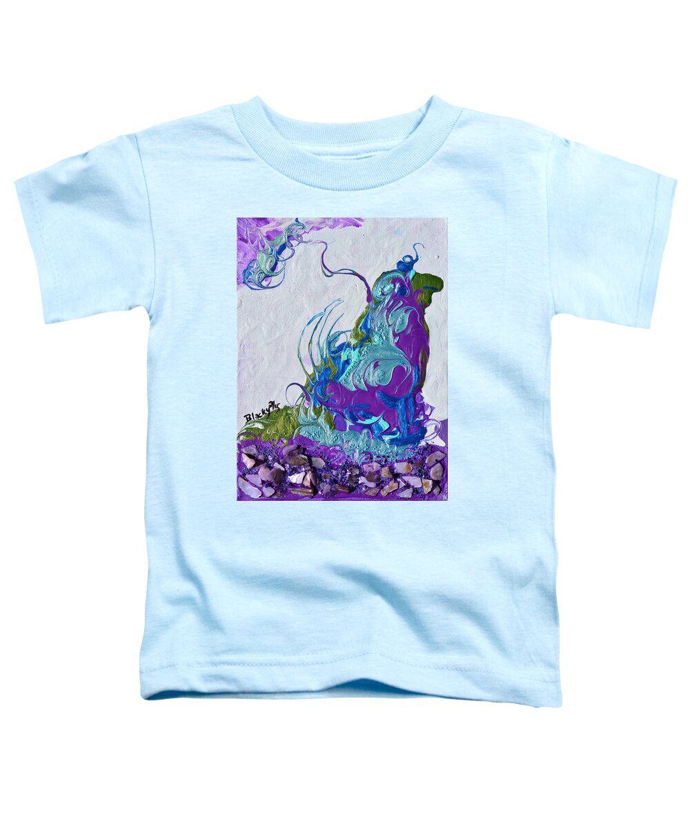 Modern Toddler T-Shirt featuring the painting Sheepicorn by Donna Blackhall