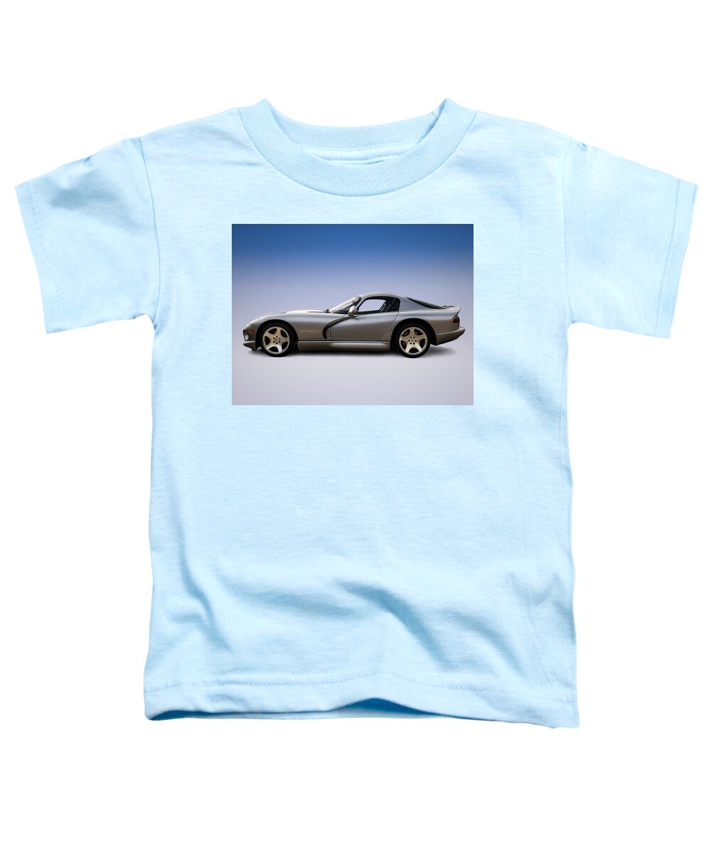 Dodge Toddler T-Shirt featuring the digital art Silver Viper by Douglas Pittman