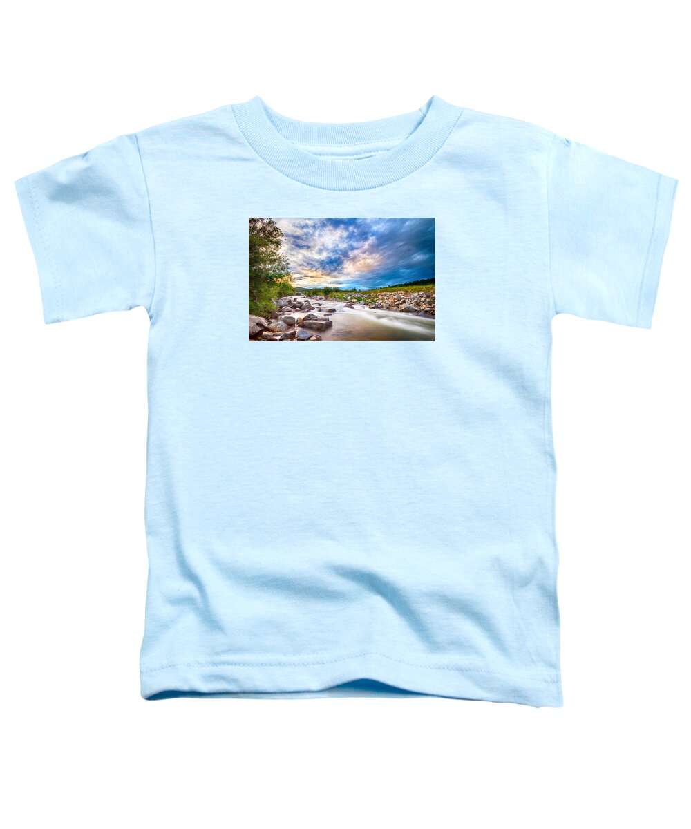 Creek Toddler T-Shirt featuring the photograph South Boulder Creek Sunset View Rollinsville Colorado by James BO Insogna