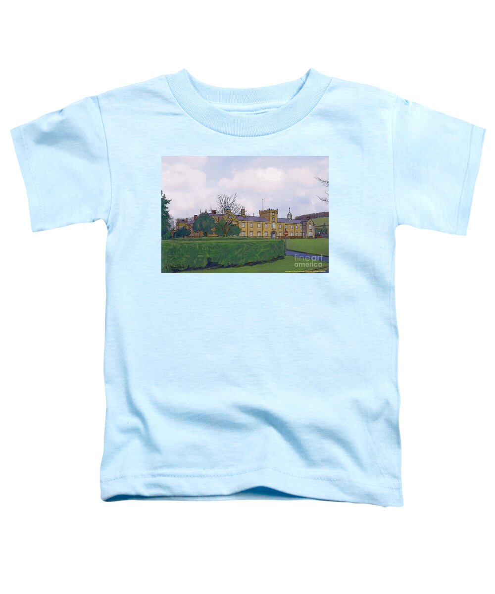 Saint David's College Campus Illustration Toddler T-Shirt featuring the mixed media St Davids College - Lampeter Campus by Edward McNaught-Davis