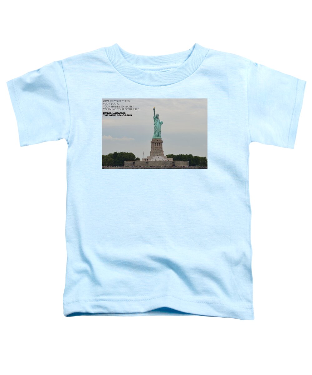 Statue Of Liberty Toddler T-Shirt featuring the photograph Statue with Colossus by Richard Bryce and Family