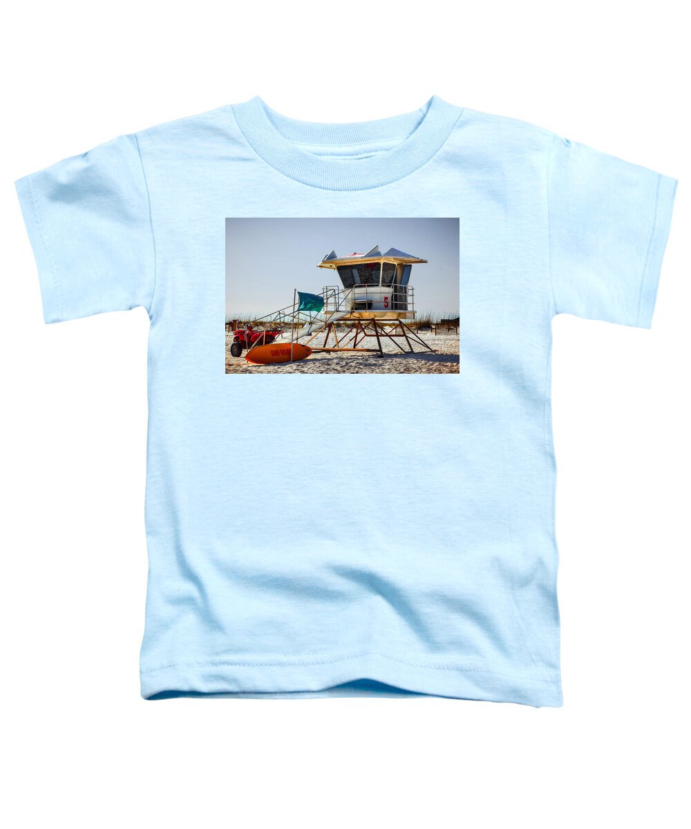 Pensacola Toddler T-Shirt featuring the photograph Surf Rescue by Sennie Pierson