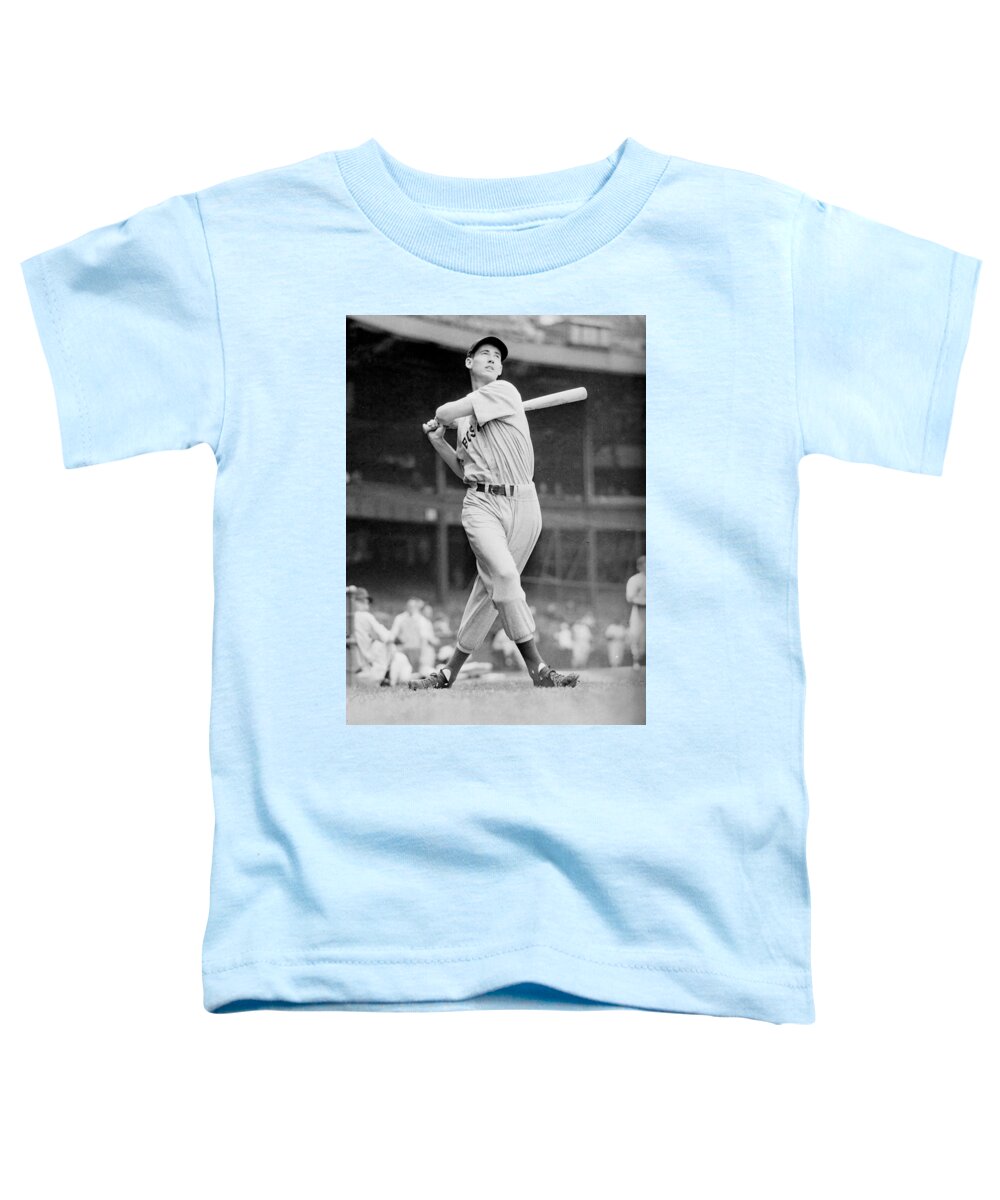 Ted Toddler T-Shirt featuring the photograph Ted Williams swing by Gianfranco Weiss
