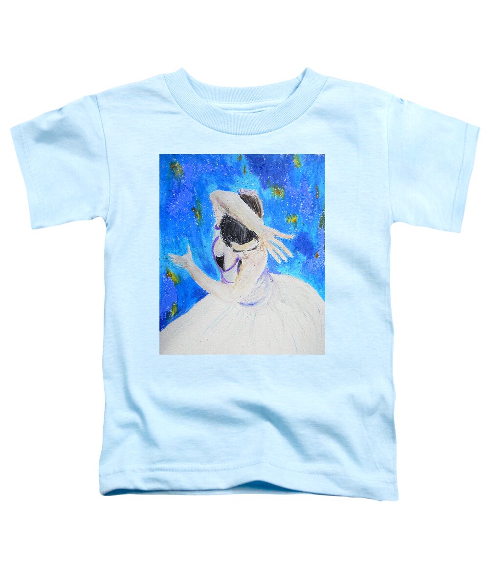 Woman Toddler T-Shirt featuring the painting The Dancer by Marwan George Khoury