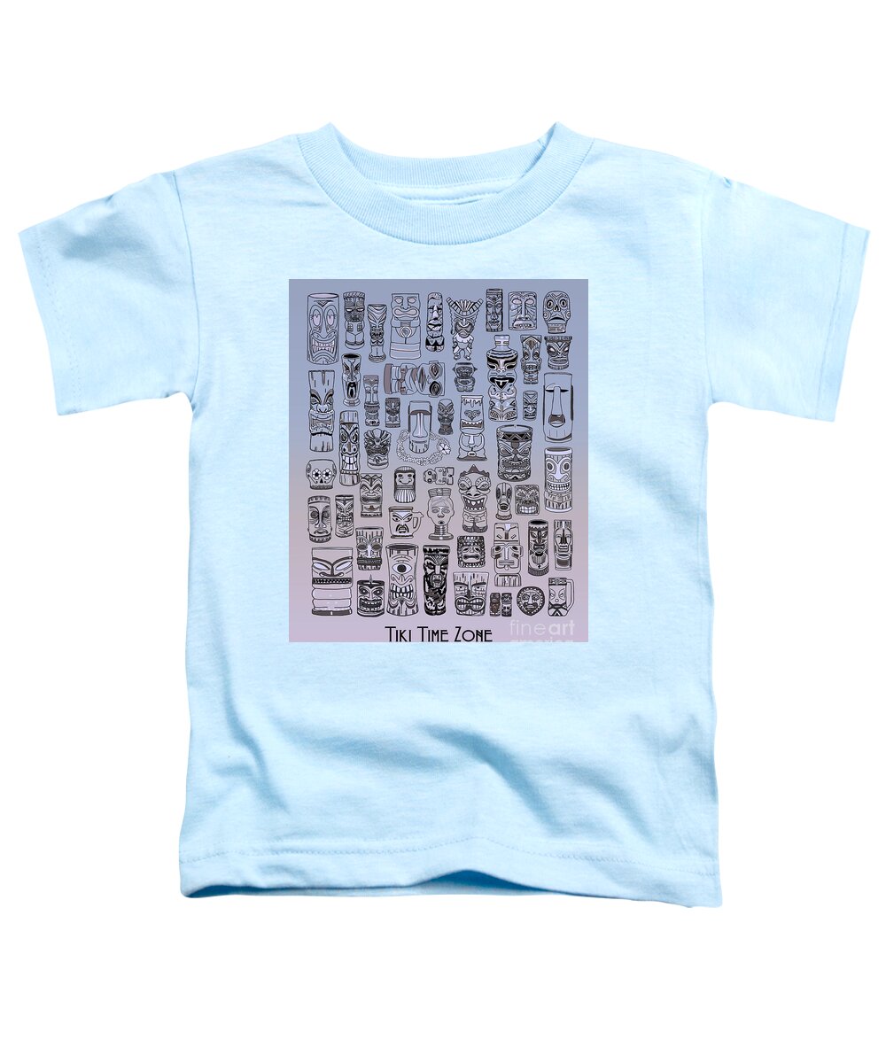 Ancient Relic Toddler T-Shirt featuring the digital art Tiki Cool Zone by Megan Dirsa-DuBois