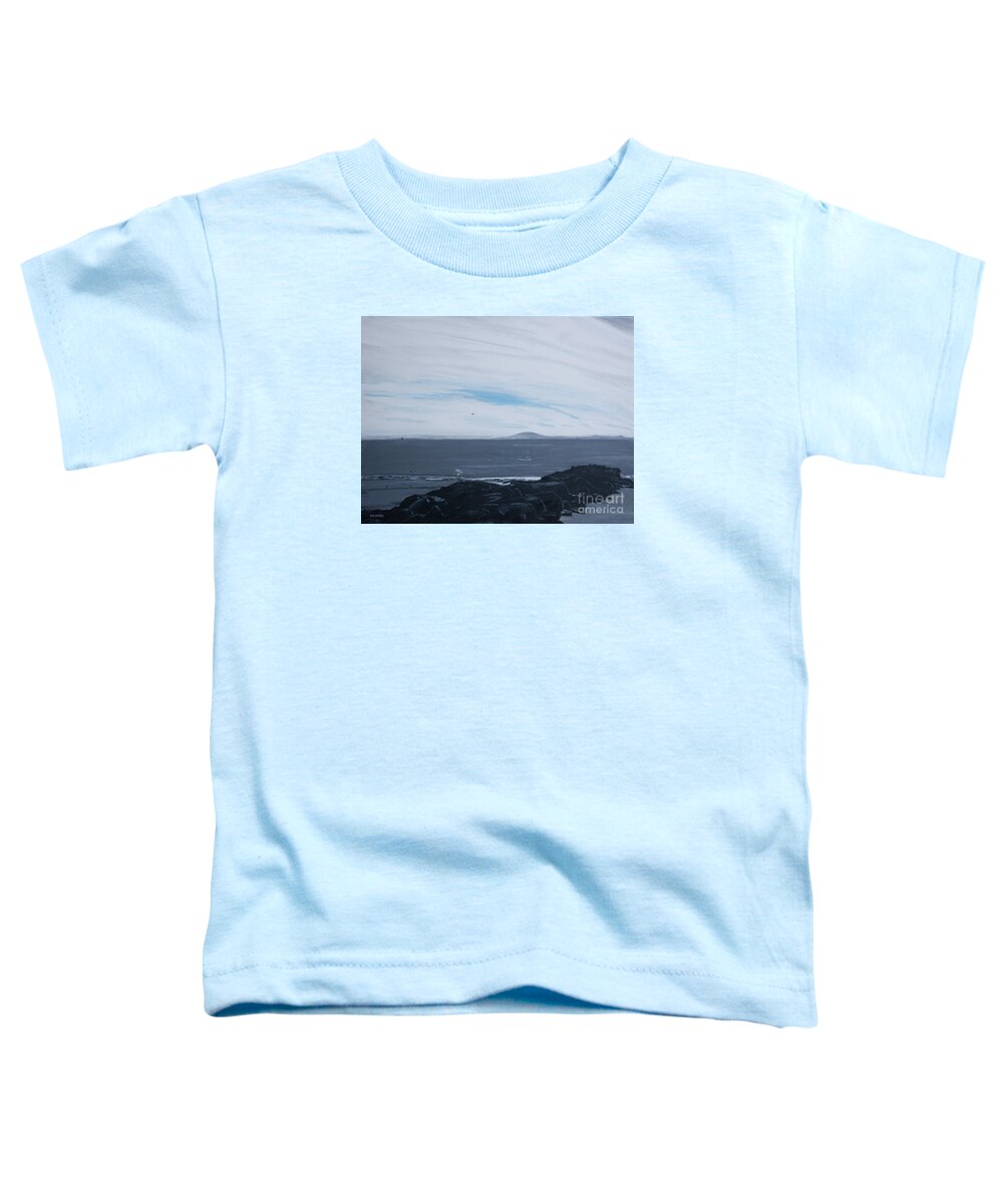 Donley Toddler T-Shirt featuring the painting Tower 3 Jetty at Low Tide by Ian Donley