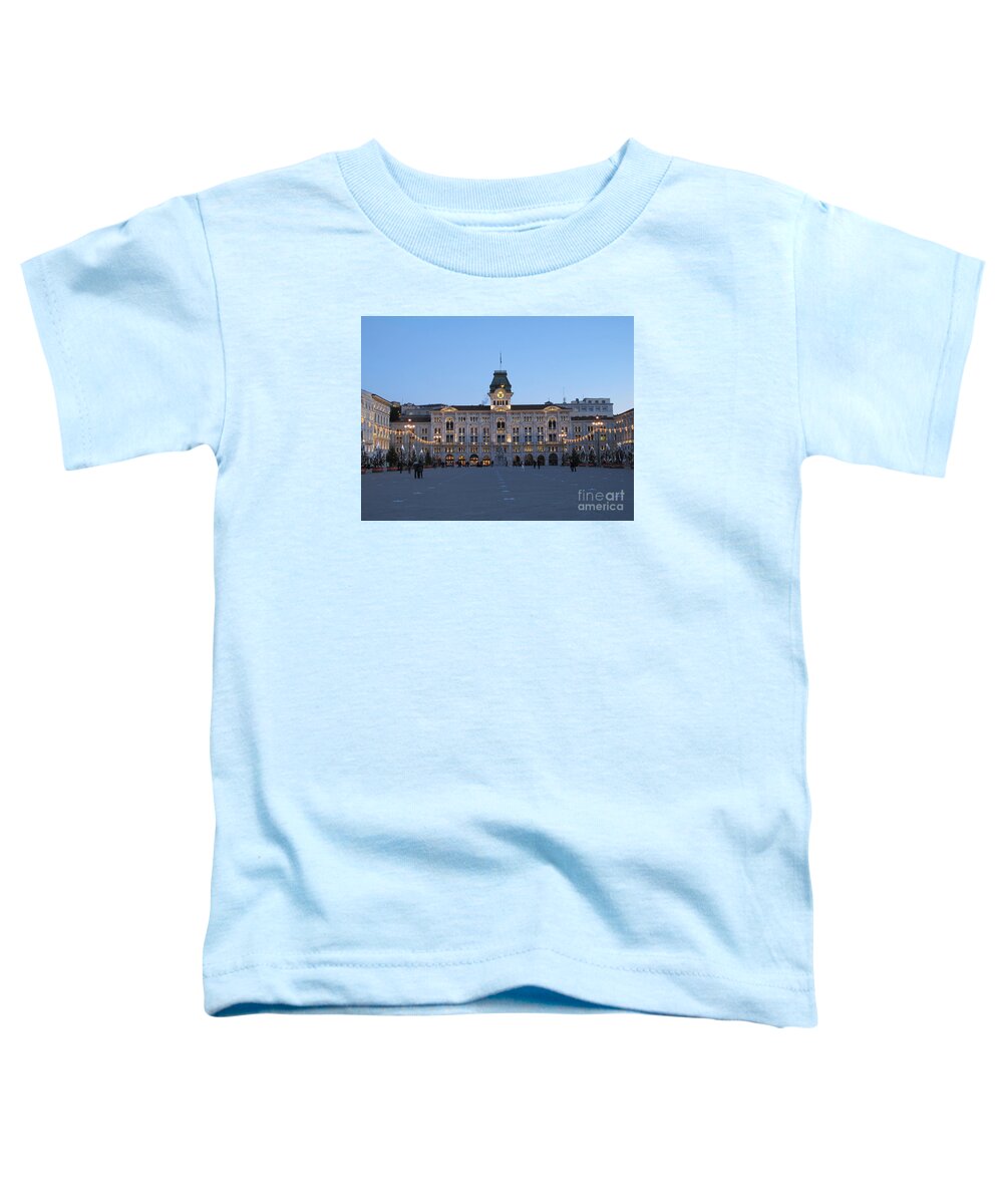 Town Hall Toddler T-Shirt featuring the photograph Trieste Municipio by Riccardo Mottola