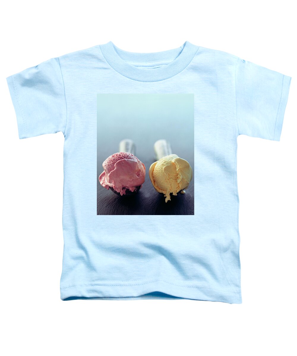 Dairy Toddler T-Shirt featuring the photograph Two Scoops Of Ice Cream by Romulo Yanes