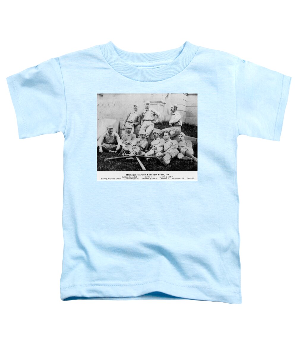 University Of Michigan Toddler T-Shirt featuring the photograph University of Michigan Baseball Team by Georgia Clare