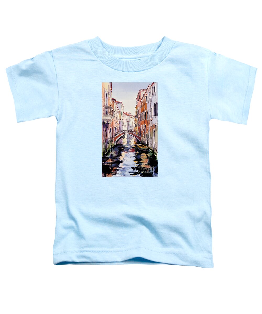 Venetian Sunlight Toddler T-Shirt featuring the painting Venetian Sunlight by Maria Rabinky