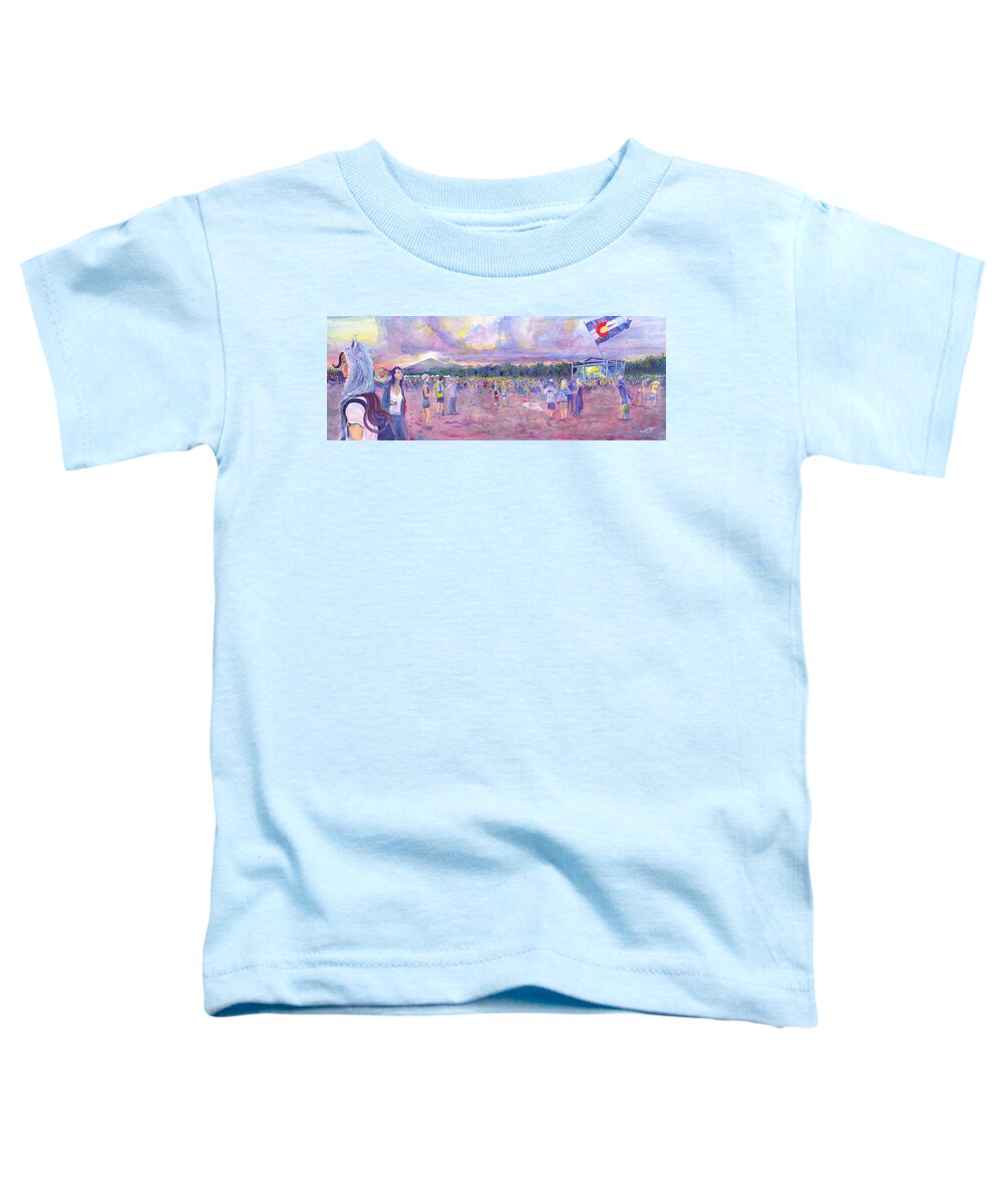 Wakarusa Toddler T-Shirt featuring the painting Wakarusa Gogol Bordello by David Sockrider