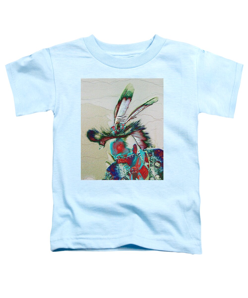 Powwow Dancer Toddler T-Shirt featuring the digital art Whistle Blower by Kae Cheatham