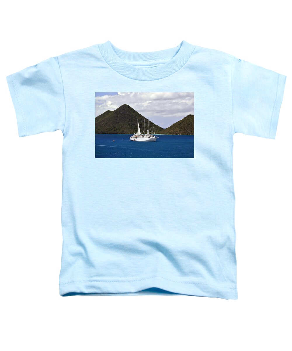 Windstar Cruise Toddler T-Shirt featuring the photograph Wind Surf in Sopers Hole by Matt Swinden