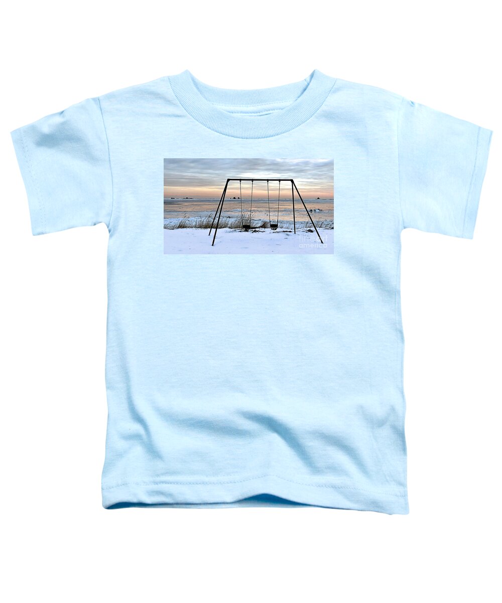 Winter Toddler T-Shirt featuring the photograph Winter Playground by Janice Drew