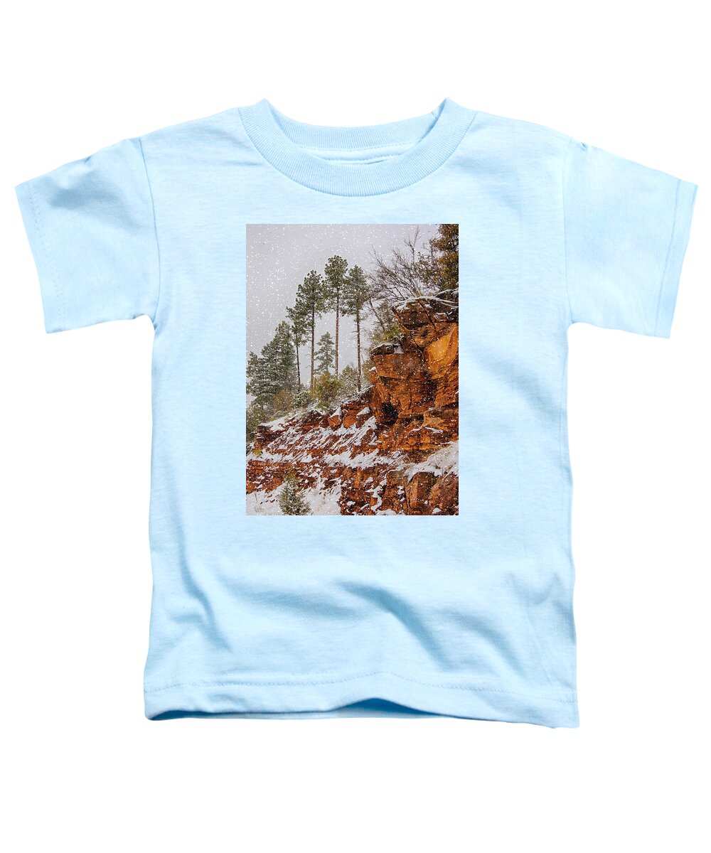 Winter Toddler T-Shirt featuring the photograph Winter Wonderland Southwest Style by Saija Lehtonen