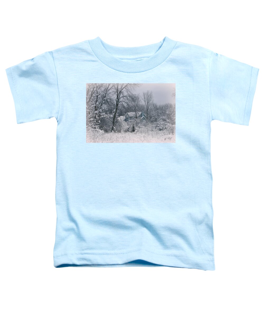 Winter Toddler T-Shirt featuring the photograph Winters Silence by Kay Novy