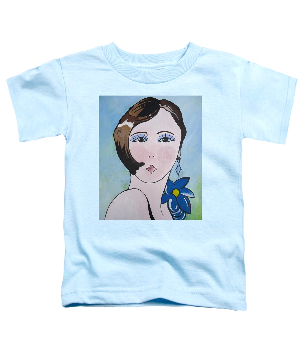 Art Deco Toddler T-Shirt featuring the painting Deco Darling by Leslie Manley