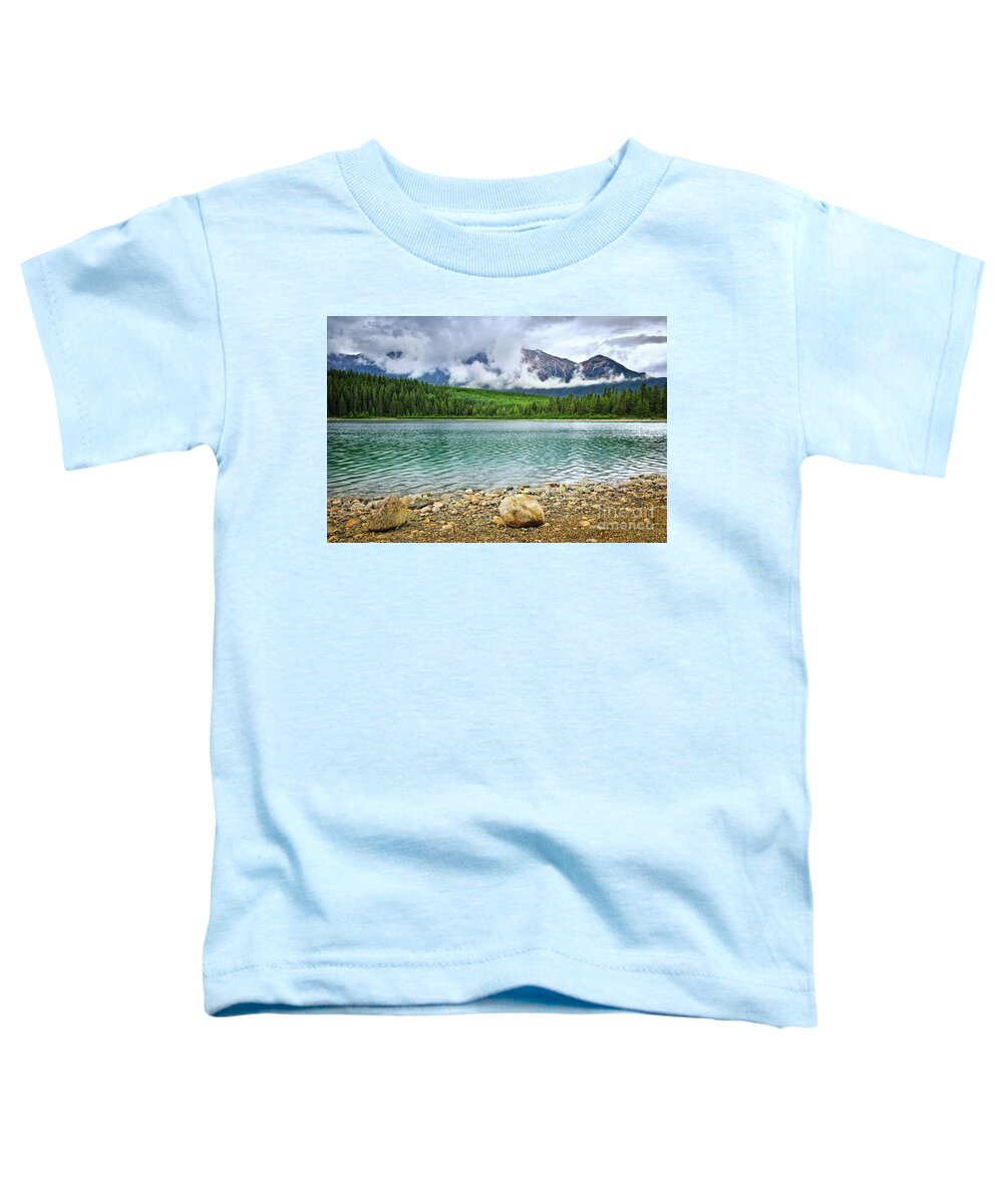 Lake Toddler T-Shirt featuring the photograph Mountain lake in Jasper National Park 4 by Elena Elisseeva
