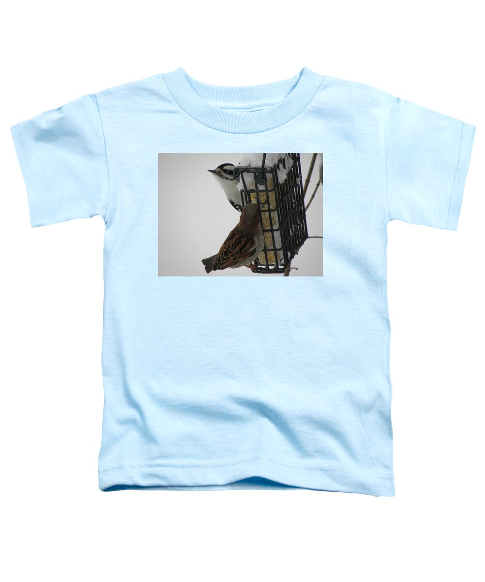 Downy Toddler T-Shirt featuring the photograph Feeding Time After The Storm by Kim Galluzzo Wozniak