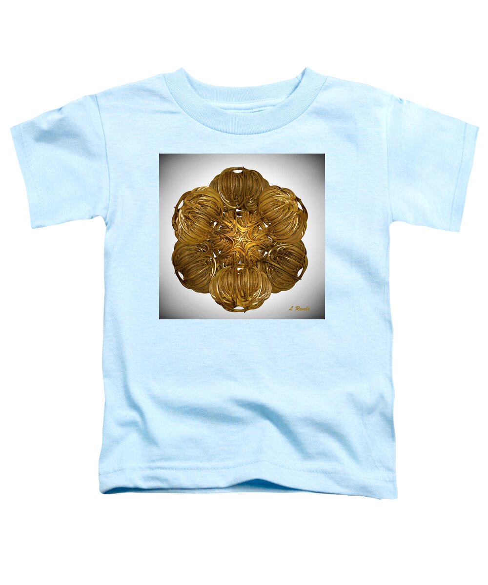 Abstract Toddler T-Shirt featuring the digital art Midas Touch by Leslie Revels