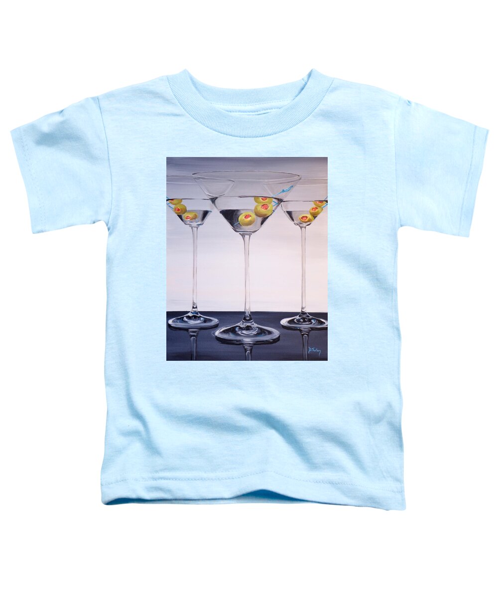 Martini Toddler T-Shirt featuring the painting Shaken Not Stirred by Donna Tuten