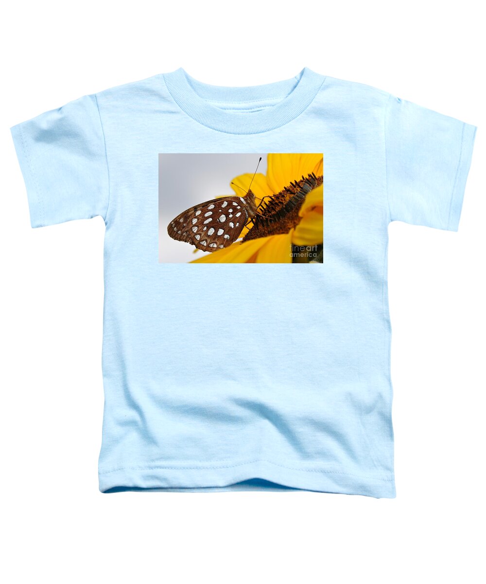 Butterfly Toddler T-Shirt featuring the photograph Sitting Sunny by Cheryl Baxter