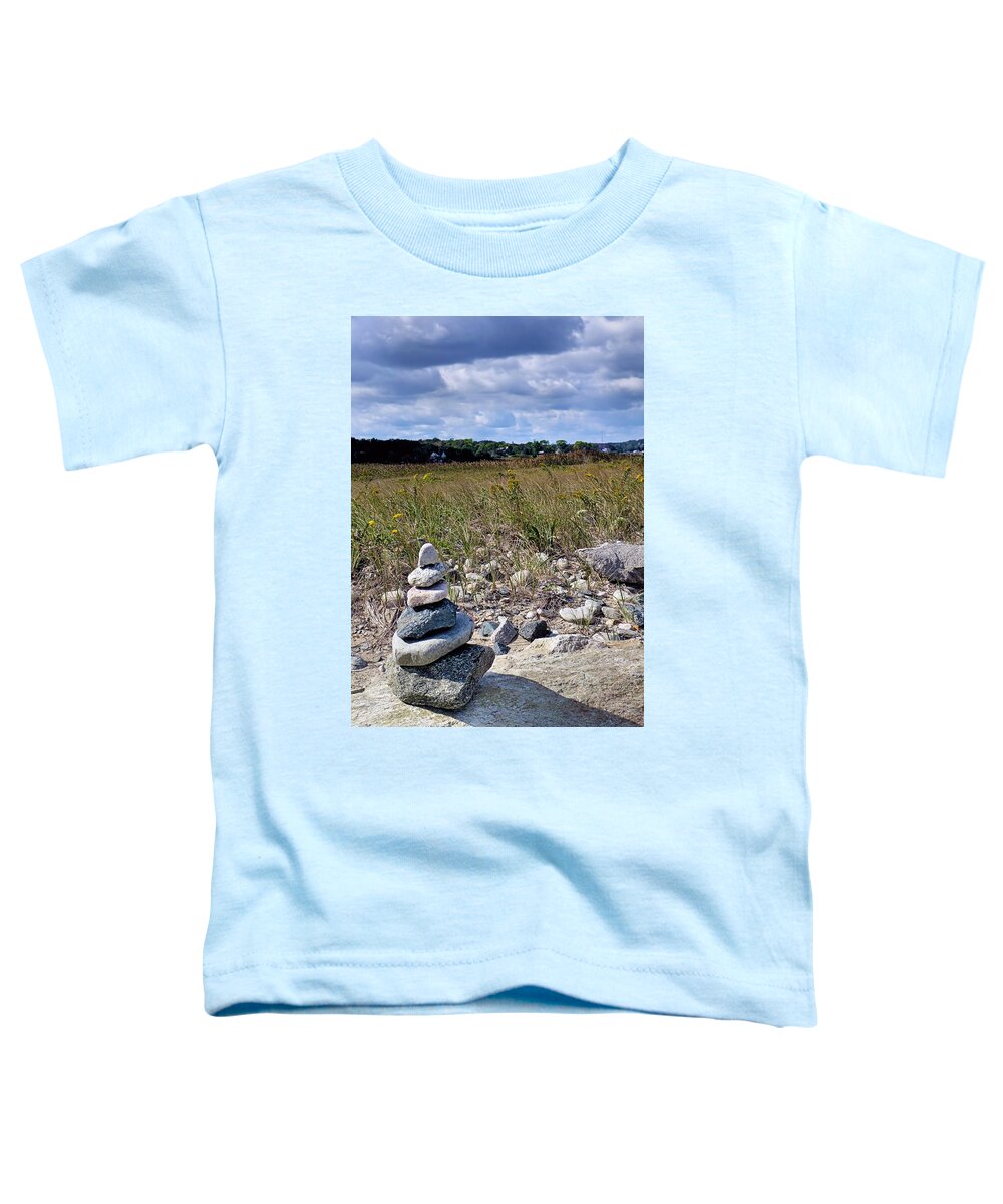Rocks Toddler T-Shirt featuring the photograph Stacking rocks by Janice Drew