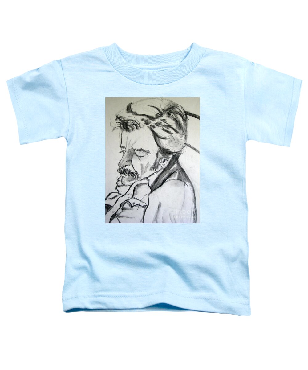 Man Toddler T-Shirt featuring the drawing Tired Man by Rory Siegel