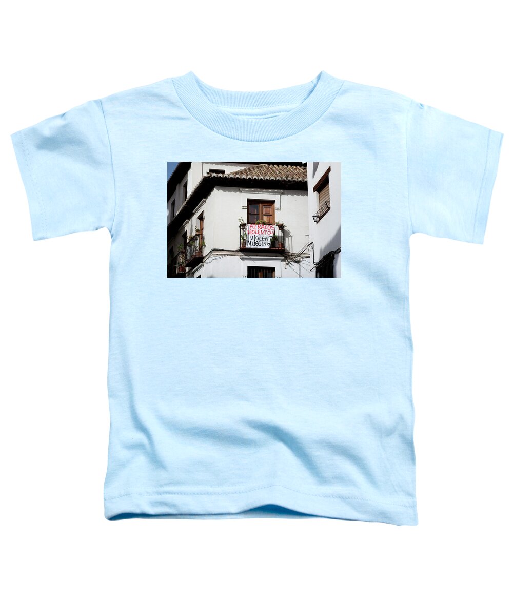 Granada Toddler T-Shirt featuring the photograph Trouble in the Neighborhood by Lorraine Devon Wilke