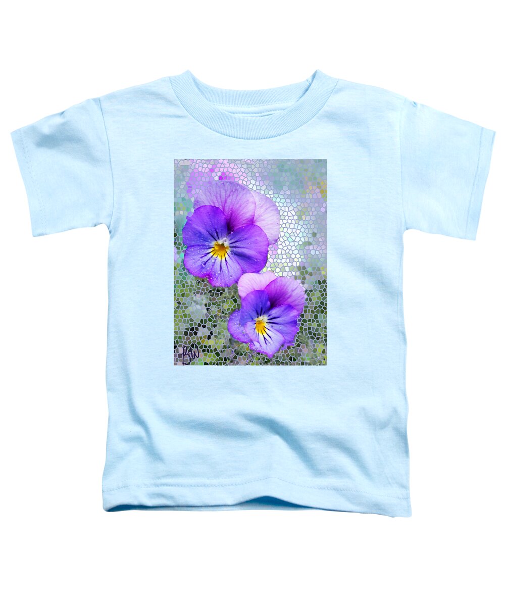 Viola Toddler T-Shirt featuring the photograph Viola on Glass by Bonnie Willis