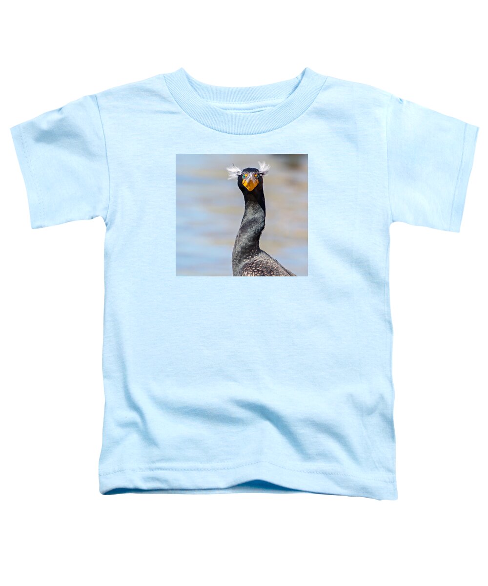 Double_crested_cormorant Toddler T-Shirt featuring the photograph Double-crested Cormorant #1 by Tam Ryan