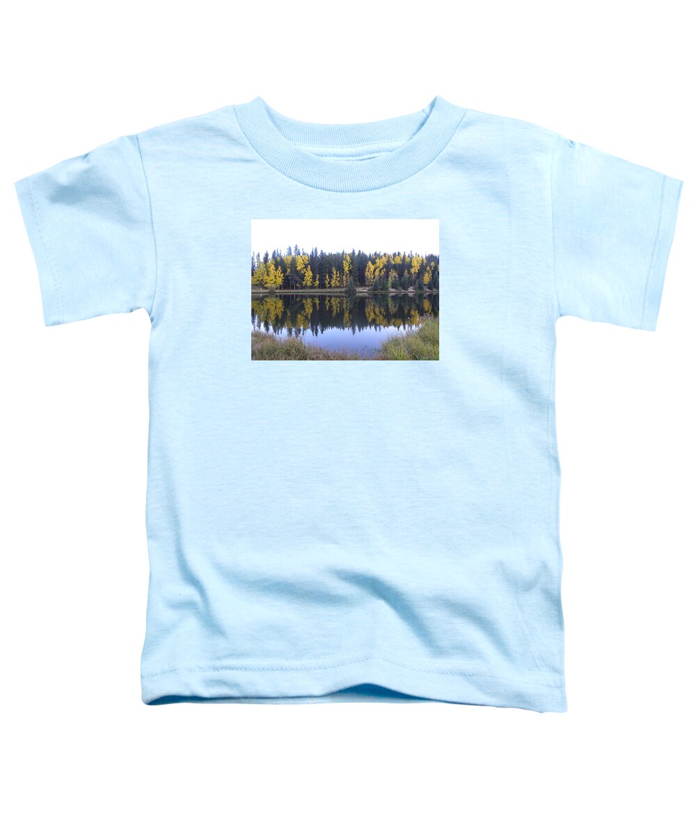 Fall Toddler T-Shirt featuring the photograph Potty Pond Reflection - Fall Colors Divide CO by Margarethe Binkley