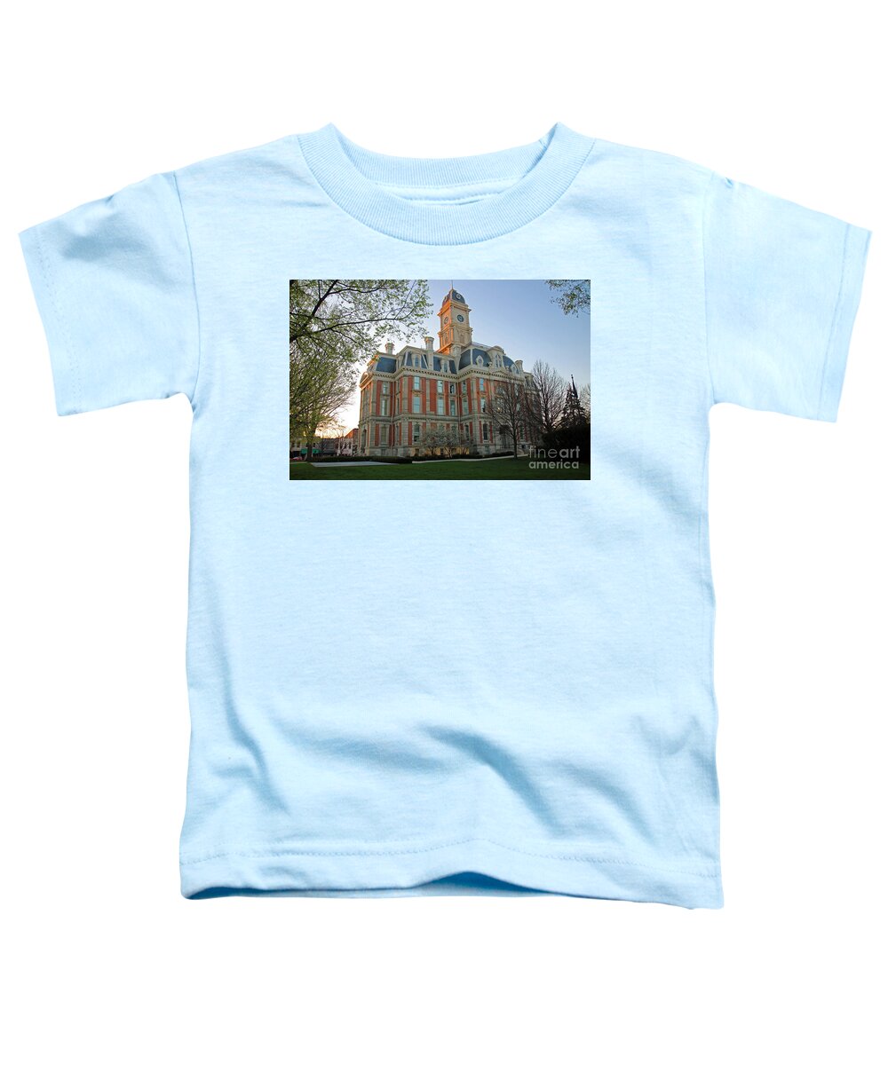 Noblesville Toddler T-Shirt featuring the photograph Noblesville, Indiana Courthouse #1 by Steve Gass