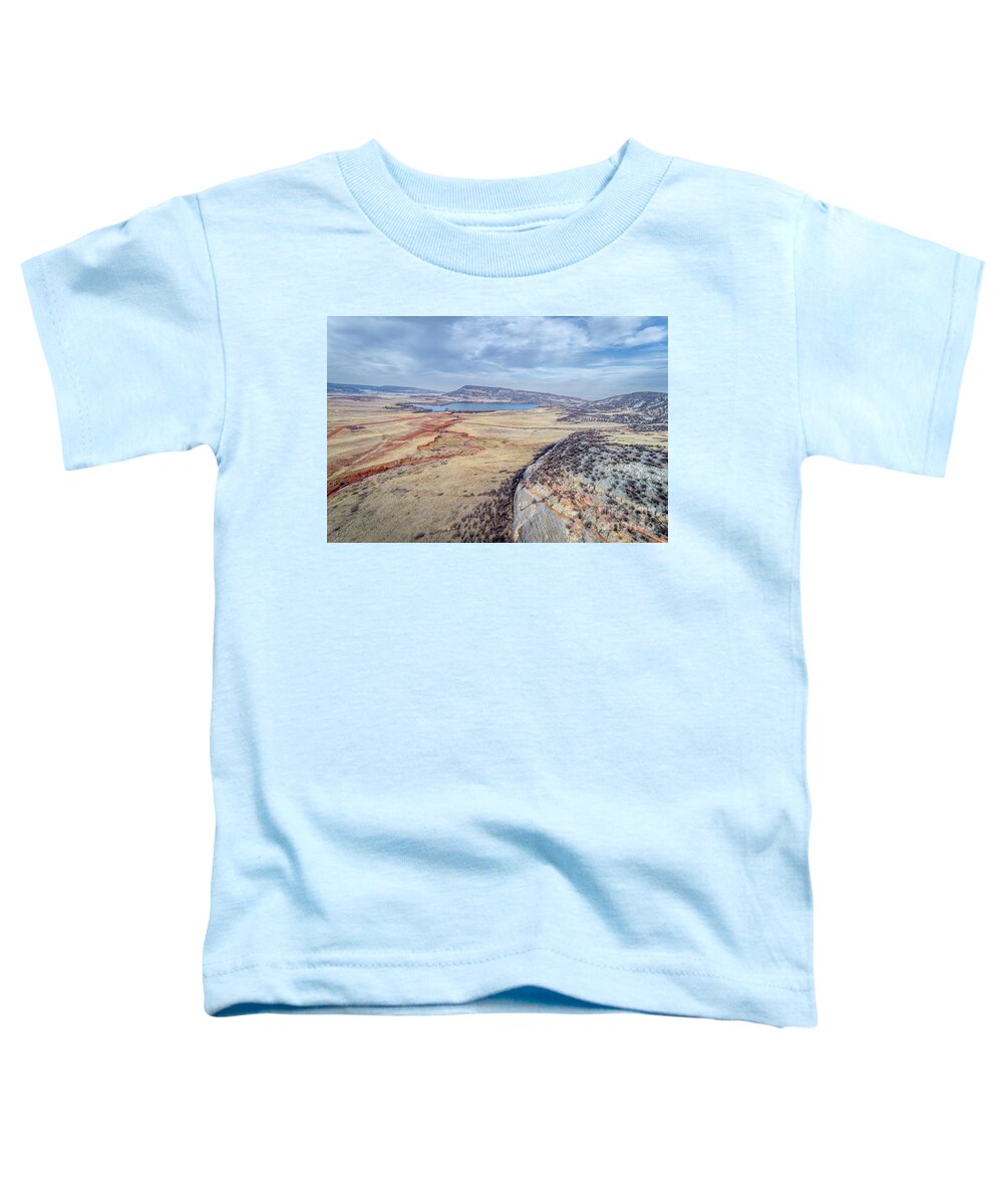 Colorado Toddler T-Shirt featuring the photograph northern Colorado foothills aerial view #1 by Marek Uliasz