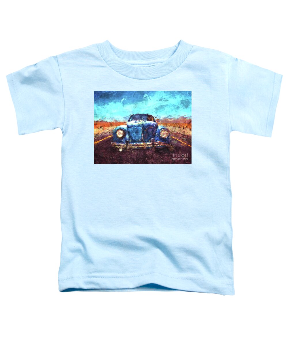 Vintage Toddler T-Shirt featuring the digital art On The Road #1 by Phil Perkins